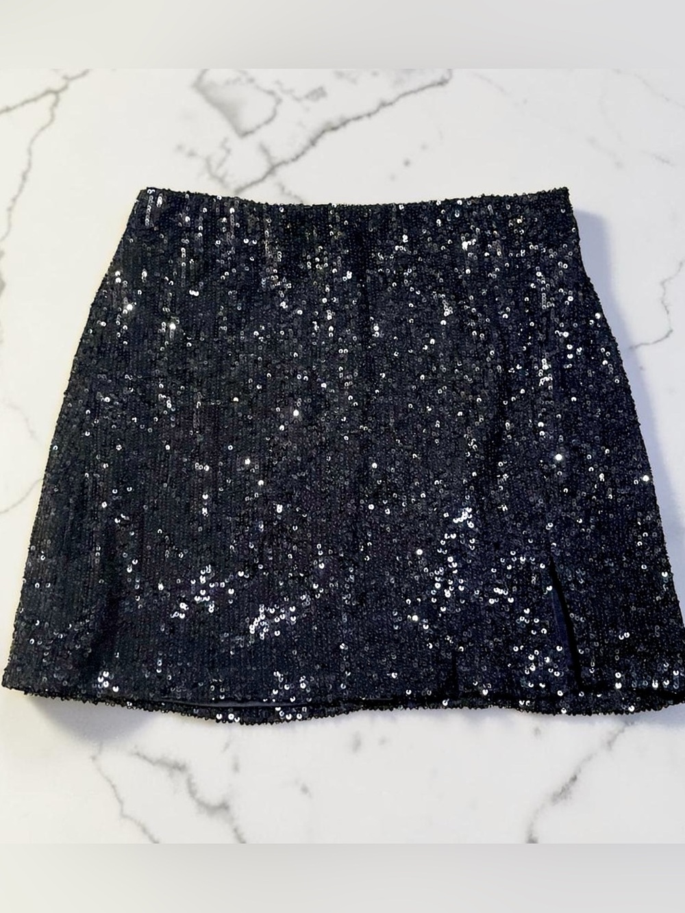 Girls 10/12 black sequin skirt